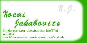 noemi jakabovits business card